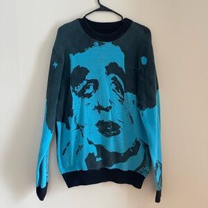 GOLF WANG Men's Retro L Blue
Graphic Pullover Knit Cotton Tyler The Creator